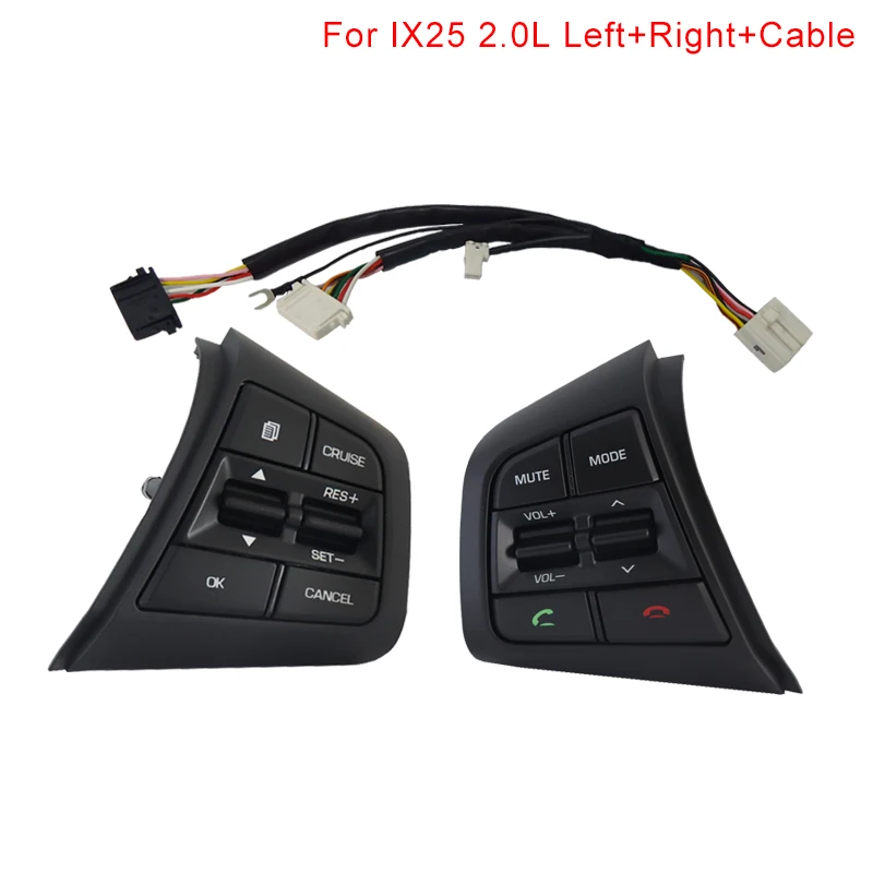 Для hyundai creta ix25 1.6L 2.0L Универсальный руль дистанционное управление переключатели Bluetooth кнопки pc автомобильные аксессуары интерьер - Цвет: IX25 2.0 L R C