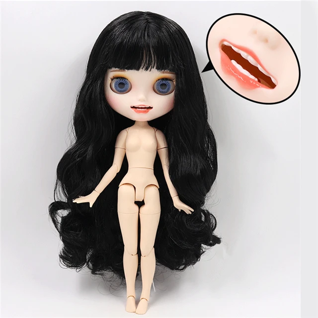 ICY factory шарнирная кукла blyth joint body белая кожа пользовательская кукла заказное лицо матовое лицо с зубами 30 см игрушка - Цвет: nude doll X