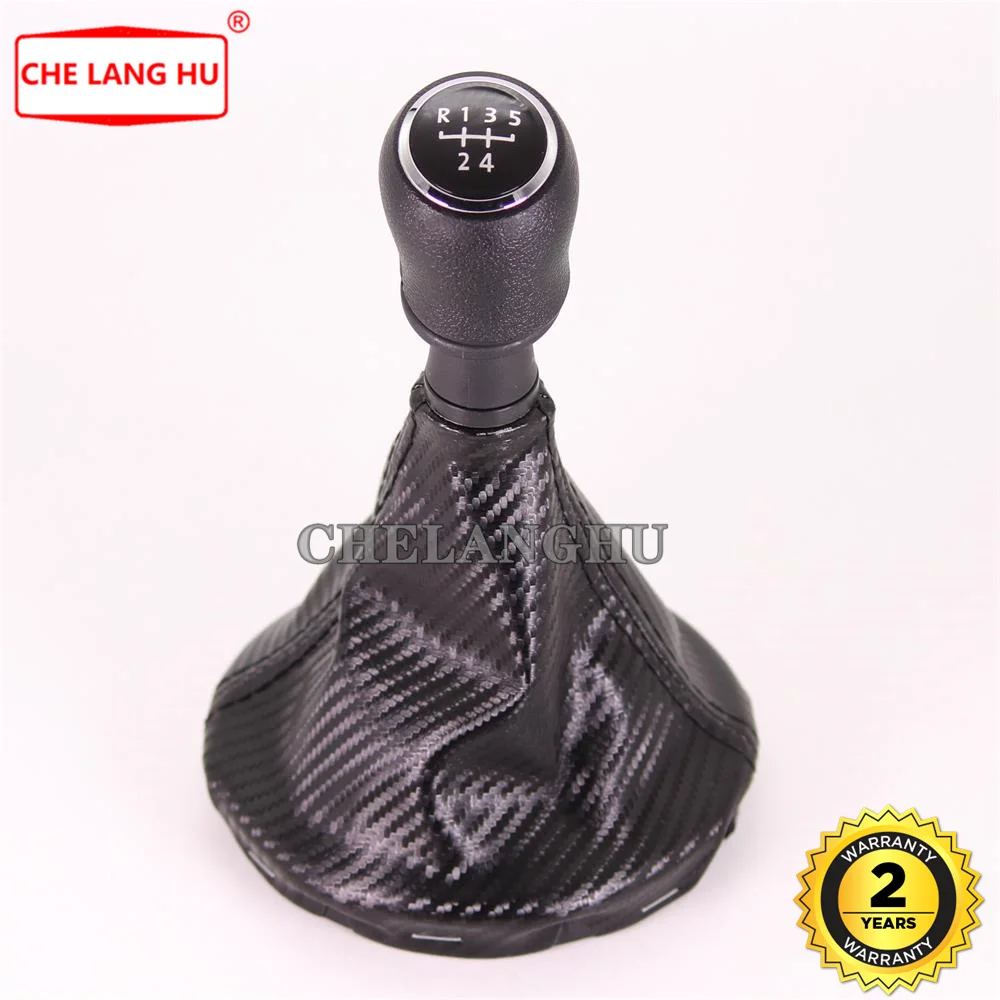 For VW T5 Transporter Multivan Caravelle 2003 2004 2005 2006 2007 2008 2009 car 5 Speed Gear Shift Stick Knob Level With Leather |