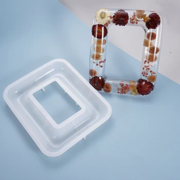 

DIY Crystal Epoxy Mold Photo Frame Swing Table Decoration Rounded Arc Self-Made Photo Frame Silicone Mold