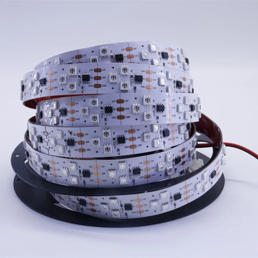 

ws2811 SM16703 12V 90leds Digital Led Strip (3 leds in a group) magical pixel led strip manufacture
