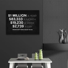 

Canvas Painting American Dollar Home Decoration 1 Million Wall Art Picture Prints Money Modular Modern Frame Poster Living Room