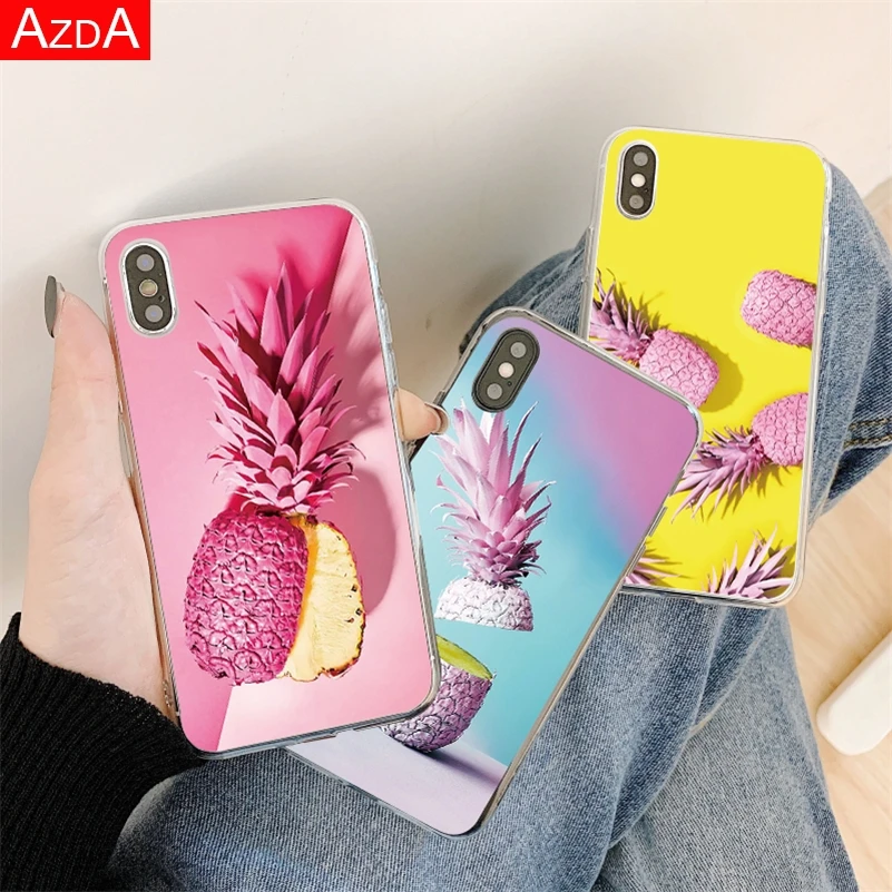 

TPU Pineapple Print Clear Cover For iPhone XS Max Case For iPhone 10 X XR 7 8 5 5S SE 5C 4 4S 6 6S Plus Coque For iPhone 7 Case