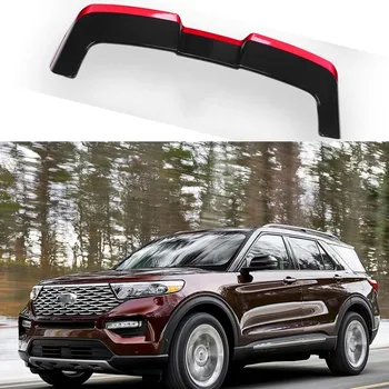 

Fit for 2020 2021 Ford Explorer Unpainted Black and Red Rear Trunk Spoiler Wing