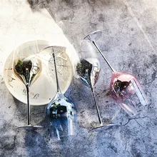 Шикарное красное вино Стекло, украшенные разноцветными кристаллами бокал для шампанского Бокалы свадебные торжественные Стекло вечерние ужин для питевых чашек украшение дома 430 мл 460 мл