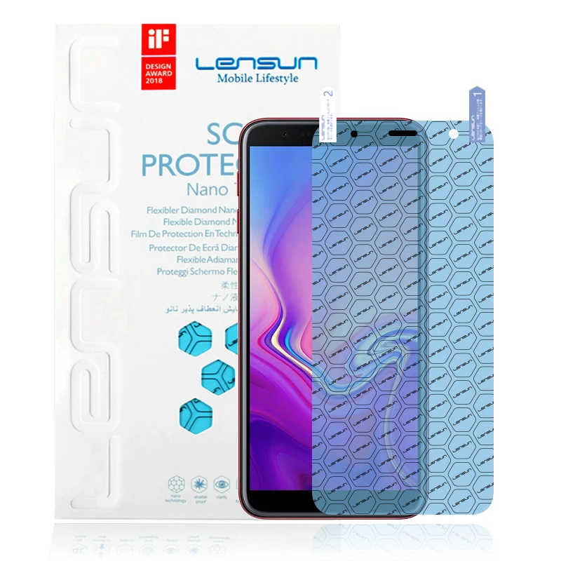 LENSUN взрывобезопасная Защитная нано-пленка для Samsung J4 Plus протектор экрана из