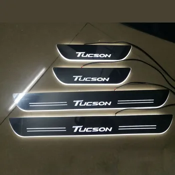 

Trim Pedal Car Exterior Parts LED Door Sill Scuff Plate Pathway Dynamic Streamer light For Hyundai Tucson 2015 - 2018