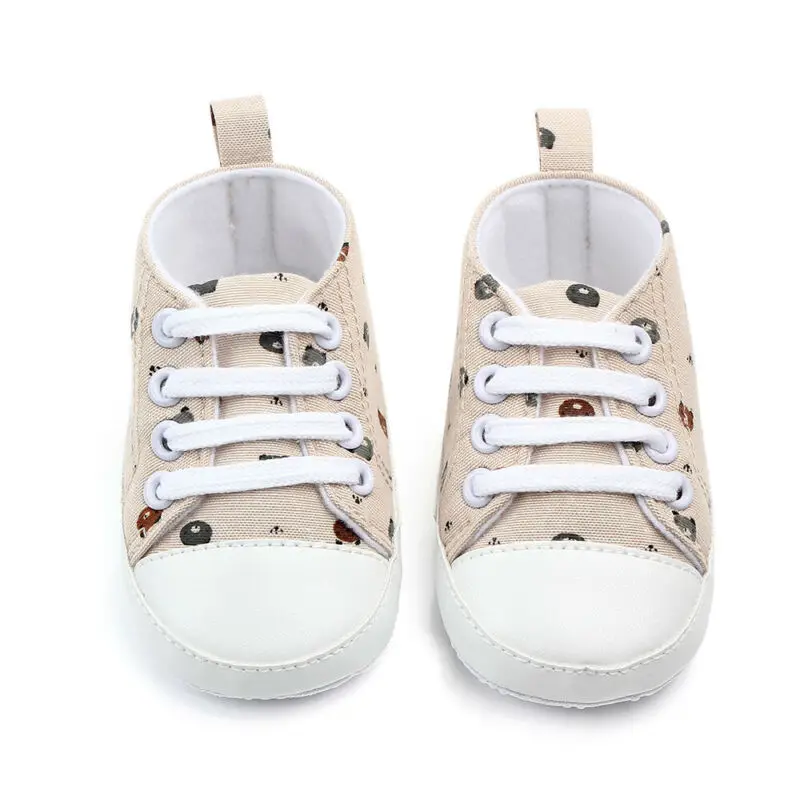 Brand New Newborn Baby Toddler Girl Canvas Casual Shoes Infant Boy Girl Pram Soft Sole Prewalker Anti-slip Sneakers