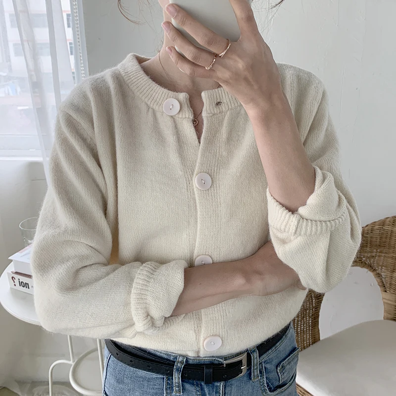 

Colorfaith 2020 Autumn Winter Women's Knitwear Casual Stylish Knitted Button Cardigans Korean Lady Sweaters SWC8515