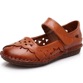 

ZXRYXGS brand sandals Hollow Breathable comfort women sandals 2019 new genuine leather sandals flat women shoes sandals