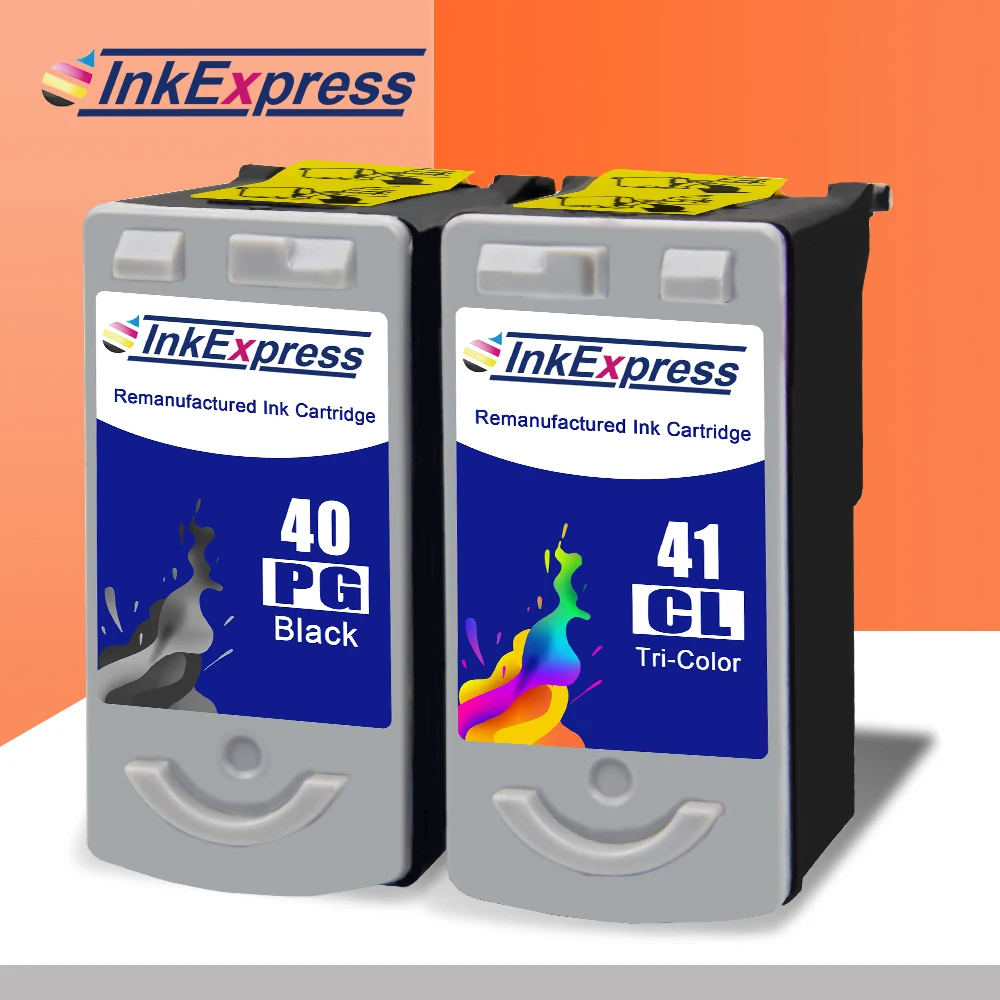 Чернильный картридж InkExpress 40XL 41XL для PG40 CL41 принтера Canon Pixma iP1180 iP1700 iP1800 MP140 MP220 MX300 |