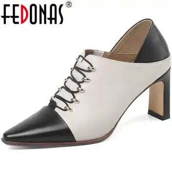 

FEDONAS Women Pumps Kid Suede Party Pumps Night Club Shoes Spring Summer Lace Up Cross-Tied Pointed Toe High Heeled Shoes Woman