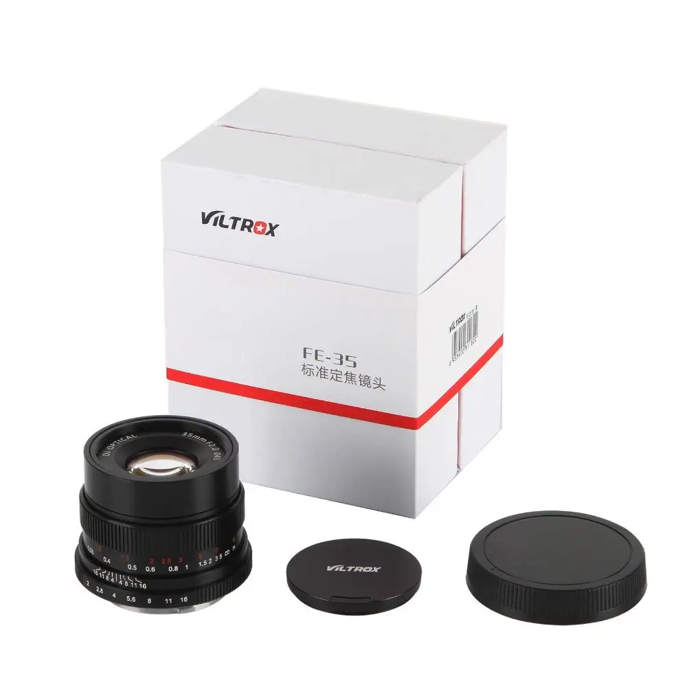 Viltrox 35 мм F2 широкоугольный объектив с широкой диафрагмой и установленные премиальные Камера объектив для Sony NEX E полная Рамка A7 A7SII A7RII A7R A6300 A6000 NEX-7