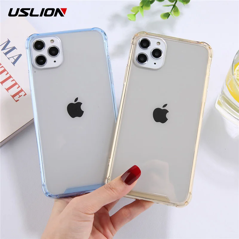 USLION Прозрачный ударопрочный чехол для iPhone 11 Pro Max 6 6s 7 8 Plus X XR XS Xs MAX 5 5s SE ультра