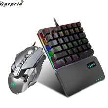 CARPRIE Проводная игровая клавиатура, мышь, набор, радужная светодиодная подсветка, 35 клавиш, мини USB Проводная клавиатура+ игровая мышь 912
