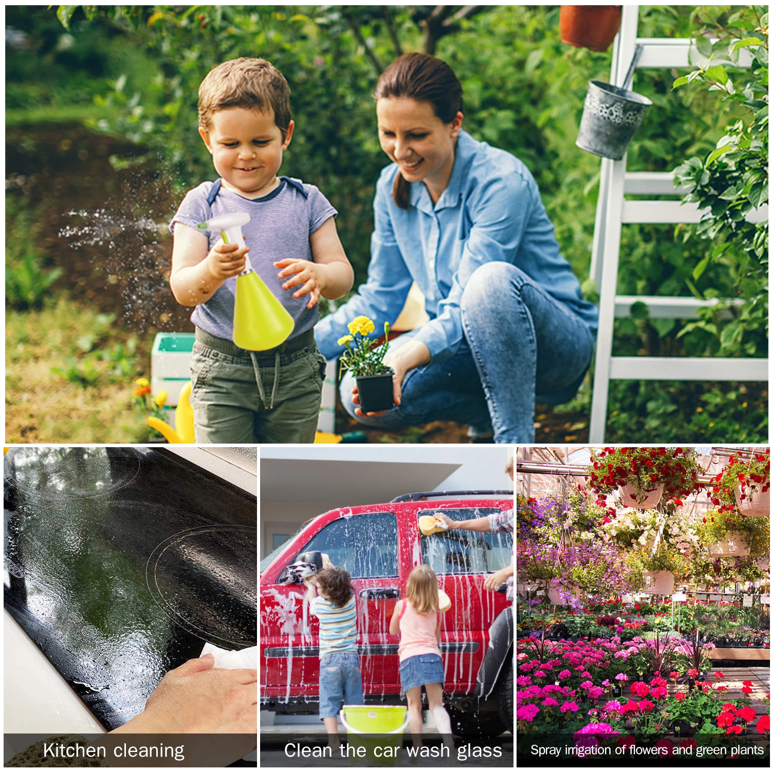 Electric sprayer watering can lithium battery rechargeable household watering pot 2L watering can Washing Car Flower Plant