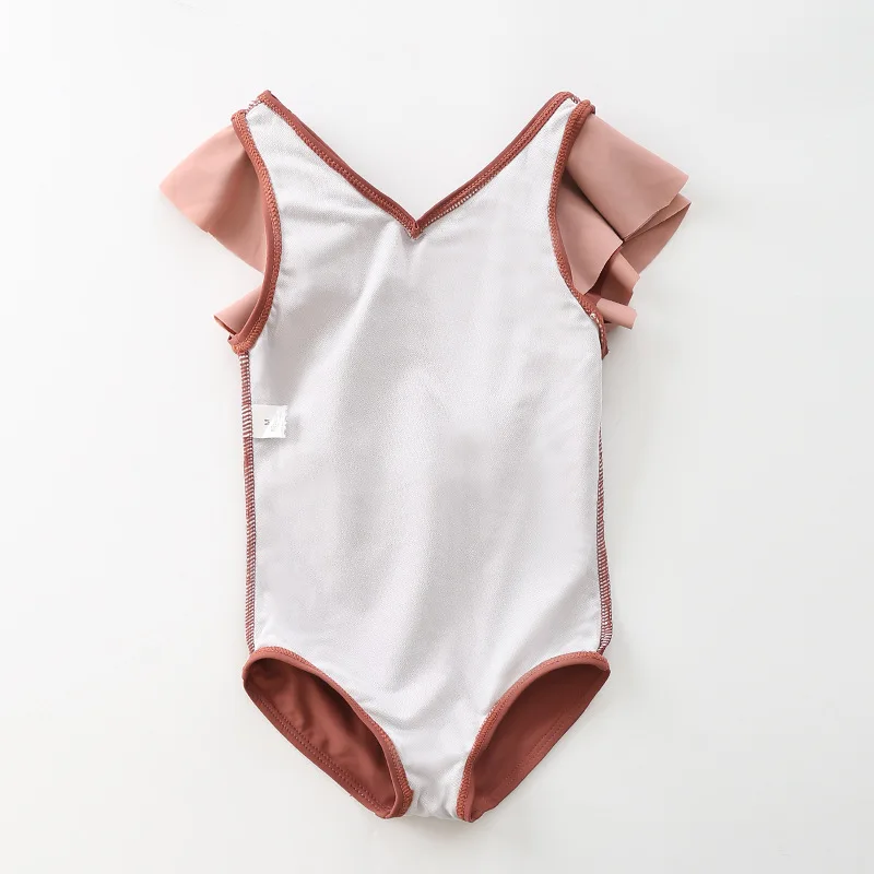 

KID'S Swimwear Girls One-piece South Korea Children Large Ruffled Collar Cute Baby Swimwear Princess BABY'S Bathing Suit