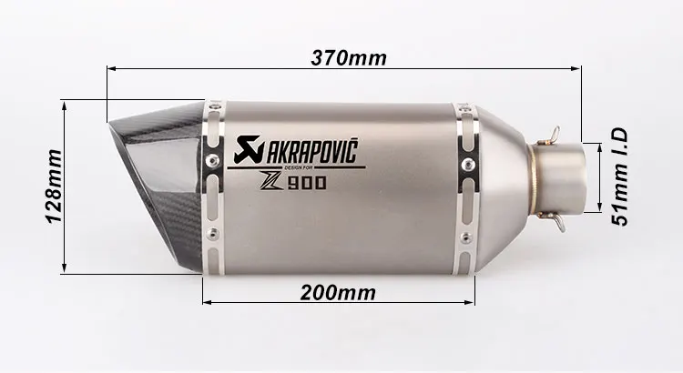 Глушитель для мотоцикла со средней трубой z900 Модифицированная труба глушителя без шнуровки выхлопная труба Z900 выхлопная труба