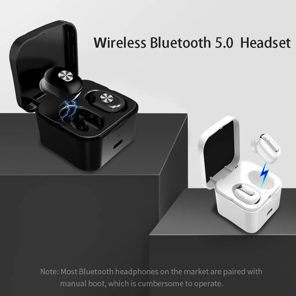 Kinganda Водонепроницаемый наушники-вкладыши TWS с Беспроводной Bluetoot h наушники стерео бас с зарядная коробка для наушников 8,19