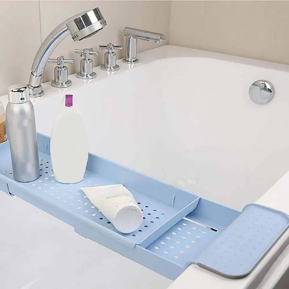 Tub Bathtub Eco friendly Shelf Plastic Draining Bathtub Holder Rack