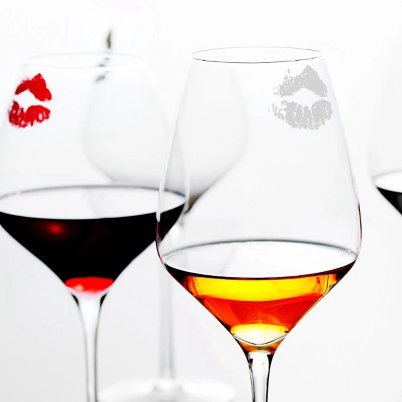 Прозрачный креативный бокал для вина, стакан для пива, сока, напечатанный с принтом губ, бокал для коктейля, идеальный подарок для украшения бара