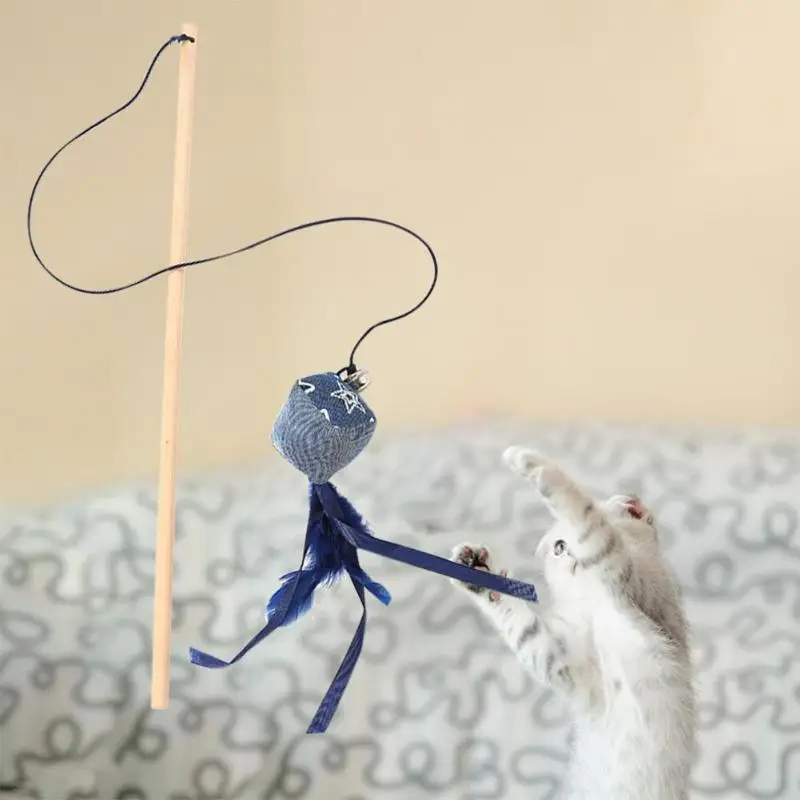 Кошачья палочка, Стик, прорезыватель, полюс, Перо хвоста, Сменная головка для домашних животных, Поставка Игрушек