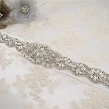 Стразы-аппликация свадьба-кушак-слоновая кость Свадебный-кушак-Пояс Ремни для платья женские ремни Кристалл Бисером Пояс ra181-c