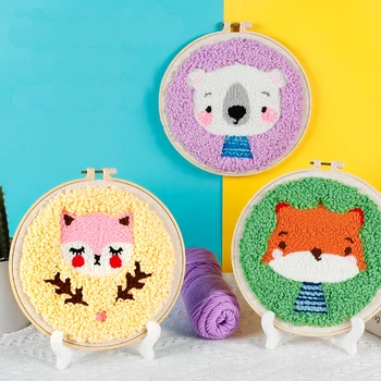 

Hand embroidered DIY material package cartoon pattern embroidery rubbing block embroidery suit wool painting