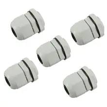 5 x M20 20mm White Waterproof Compression Cable Stuffing Gland Lock