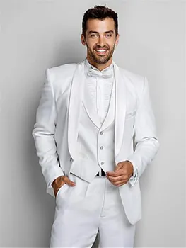 

New Classic Men’s Suit Smolking Noivo Terno Slim Fit Easculino Evening Suits For Men Groom Tuxedos Best Groomsman Bridegroom