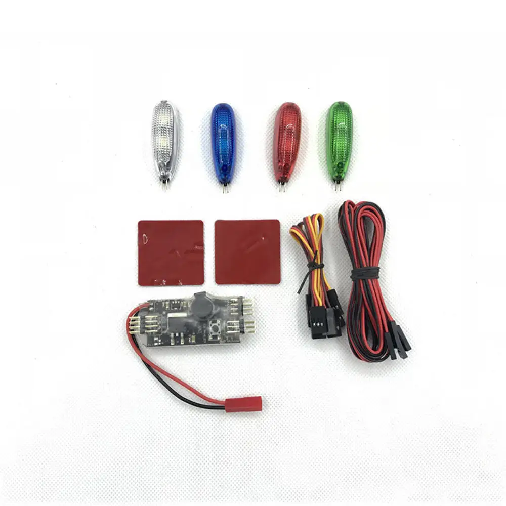 2S-6S 5V/12V Night Flight 4PCS LED Light Strip W/ Control Board Module Set For RC Airplane FPV Racer Drone
