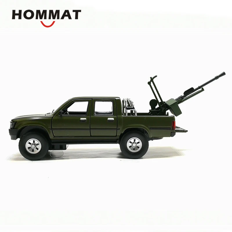 Hommate 1/32 Масштаб Toyota Hilux пикап Грузовик w/анти-ствол танка сплава 1:32 литой под давлением автомобиль игрушечные модели машин игрушечные транспортные средства для детей