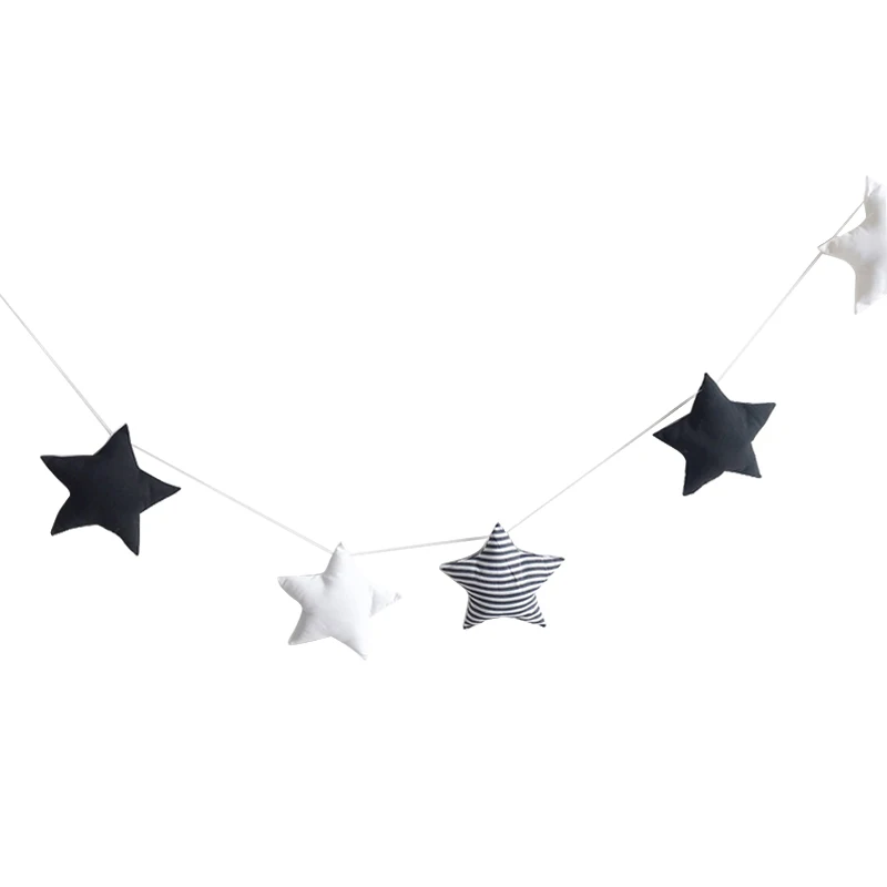 Nordic Baby Room Handmade Nursery Star Garlands Christmas Kids Room Wall Decorations Photography Props New Year Gifts - Цвет: 1