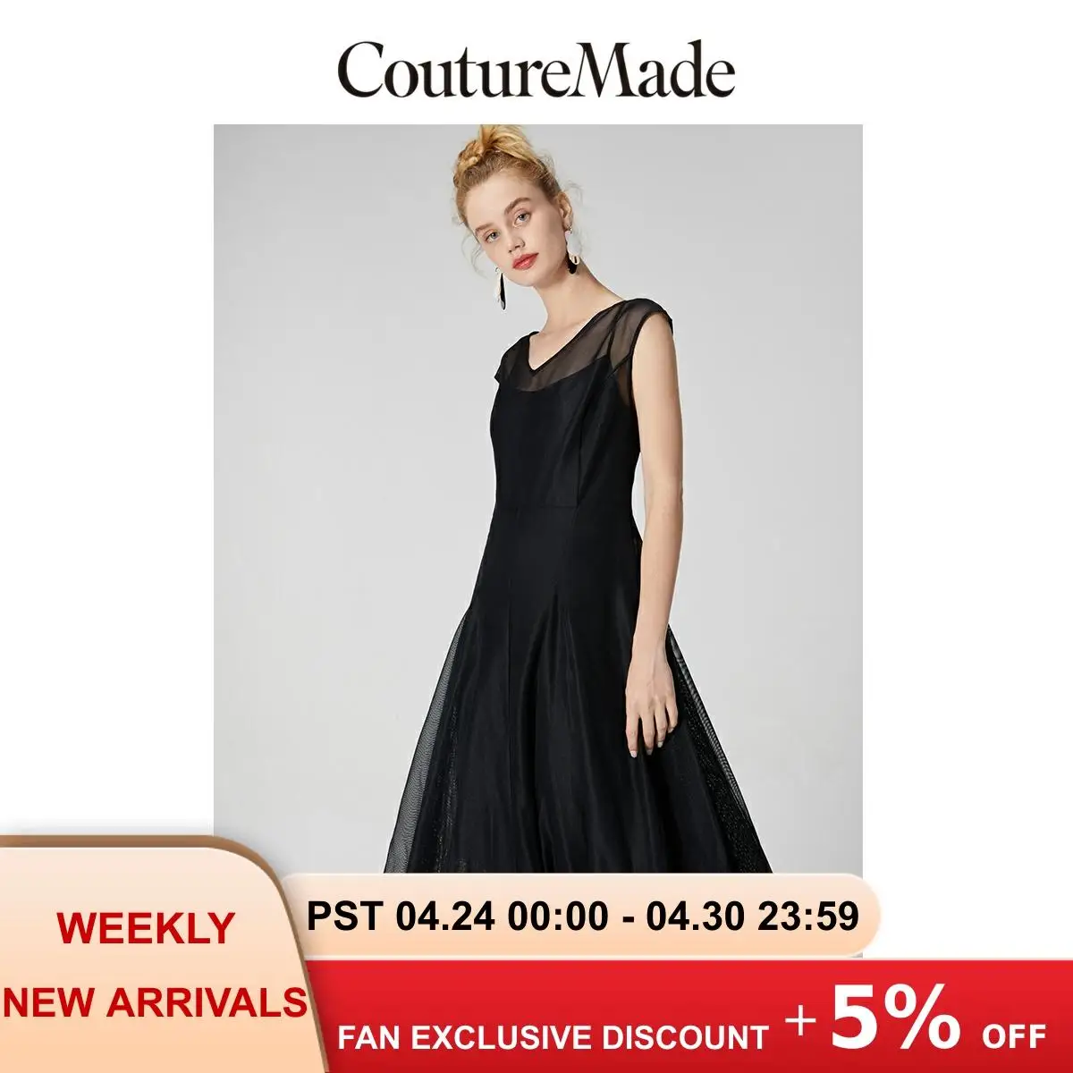 

Vero Moda CoutureMade Women's Two-piece Gauzy Cinched Waist Party Dress | 32017A503