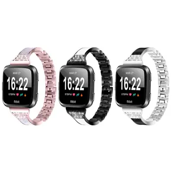 

Diamond Watch Band For F-itbit Versa/verse 2 Stainless Steel Strap Wrist Band 28TE