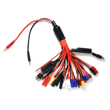 

19 In1 RC Lipo Battery Charger Adapter Connector Splitter Wire Octopus Convert Cable to 4.0mm Banana Plug Lead Cable for XT60