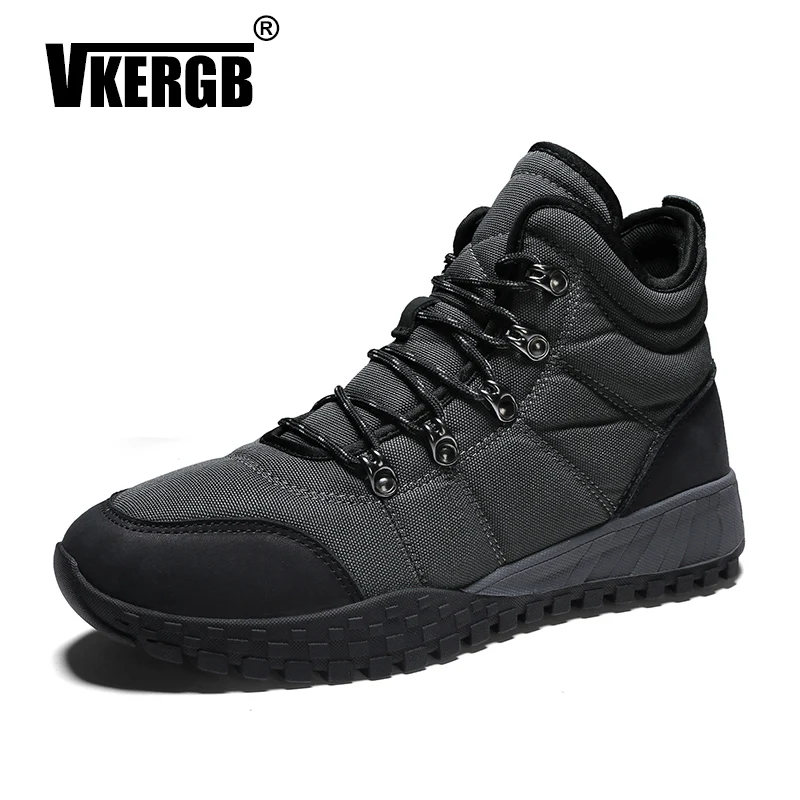 

VKERGB High-Top Outdoor Men Boots Winter Warm Shoes Waterproof Anti-Slip Tourism Hiking Shoes Mens Mountain Climbing Shoes Climb