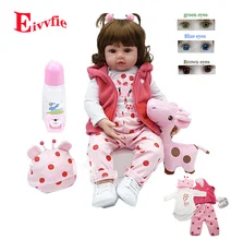 Bebe Reborn תינוק 47cm רך סיליקון Reborn תינוק בובה מקסים כמו בחיים פעוט Bonecas ילדה ילדי סיליקון חג המולד צעצועי lol(China)