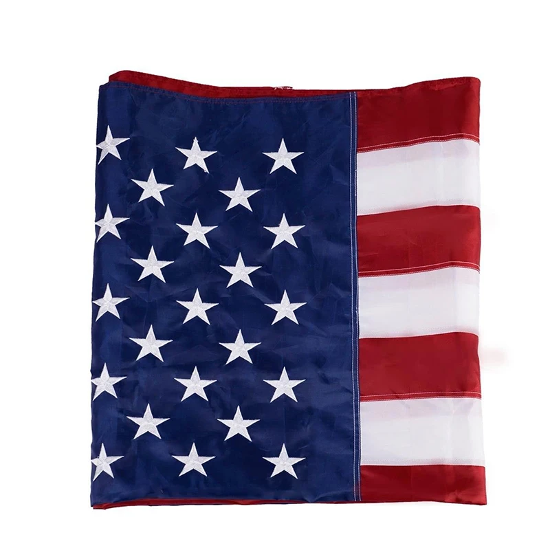 5x8 Ft USA NYLON EMBROIDERED STARS SEWN STRIPES AMERICAN US FLAG