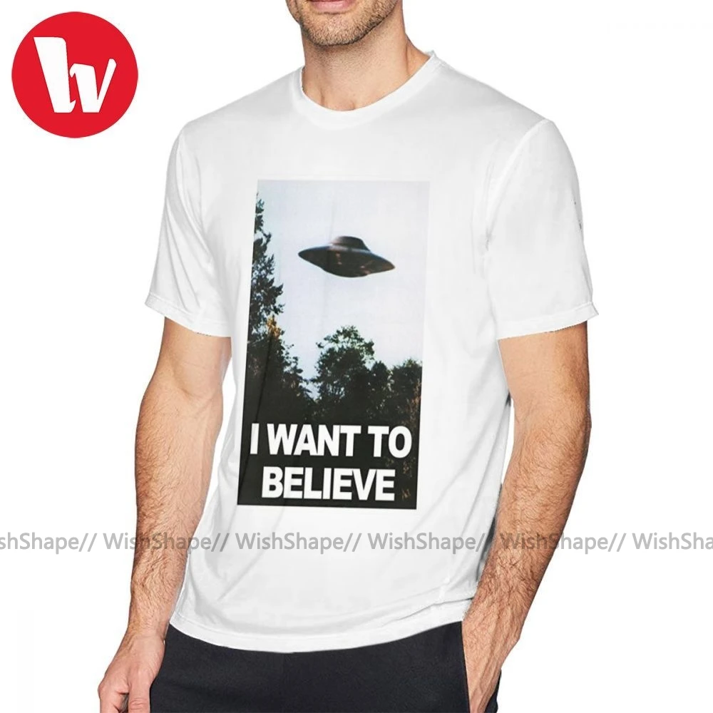 Футболка Lil Uzi Vert футболка с надписью I Want To Believe летняя большого размера из 100%