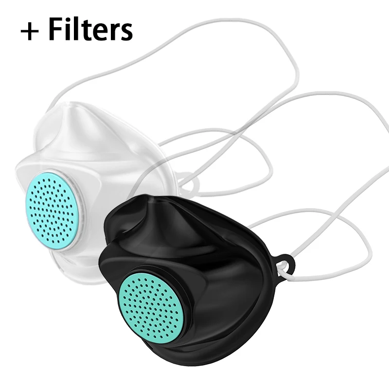 

Non-disposable Mouth Face Mask + replaceable filters Anti Influenza bacteria Flu Dust proof PM2.5 Safety Care Face Mask