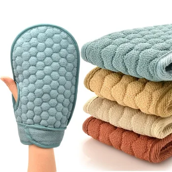 

1 Set Portable Bathroom Gloves Sponge Shower Strip Bath Can Be Hung Nylon For Home Tool Exfoliating Body Brush Accessories