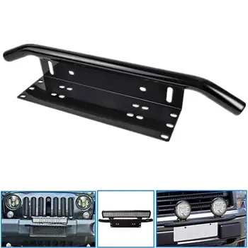 

Universal Bull Bar Front Bumper License Light Mount Bracket SUV Lamp Holder