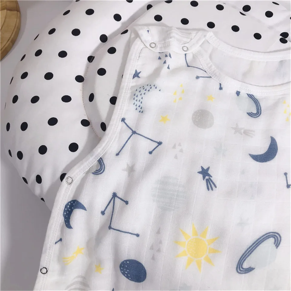 Camadas de Bambu Algodão Gaze Bebê Bolsa Dormir Crianças Anti Tipi Colete Dormirsacks Verão Macio Alta Qualidade Animal Impresso 4 23 saco dormir crianças anti tipi colete sleepsacks