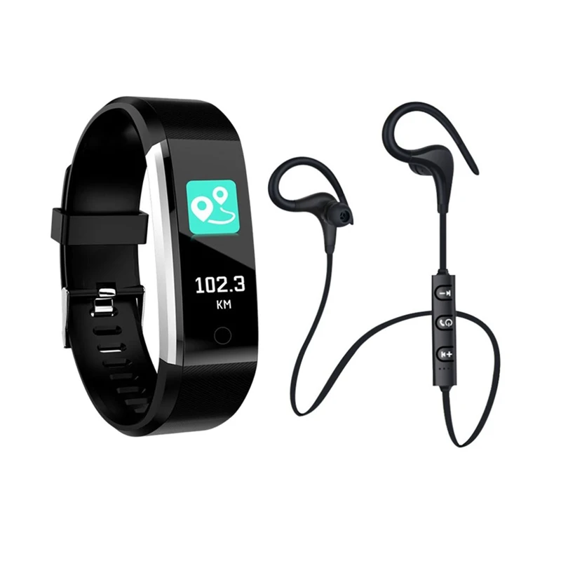 2 Pcs Accessories 1 Pcs Sports Wireless Headphone Sweatproof Bluetooth Headset with Mic 1Pcs 115Plus Bluetooth Waterproof Wat