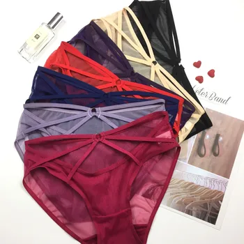 

Women Sexy Mesh Panties Underwear Transparent Underpant Knickers Ladies Lingerie Soft Breathable Briefs Intimates Plus Size#p3