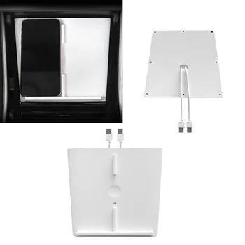 

Qi Wireless Phone Charging Dock Charger For Tesla Model 3 TPE 190*170*20mm White