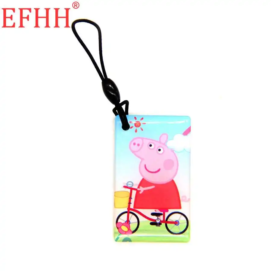 1pcs S50 1K 13.56Mhz UID Animated Characters Pattern Dropping Glue Keychain Ornaments Changeable Card RFID IC Card Key Tags 1pcs - Цвет: 1pcs
