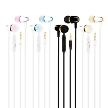 

Wired Earphone Electroplating Bass Stereo In-ear Earphones with Mic Hansfree Call Phone Earphone for Android iOS