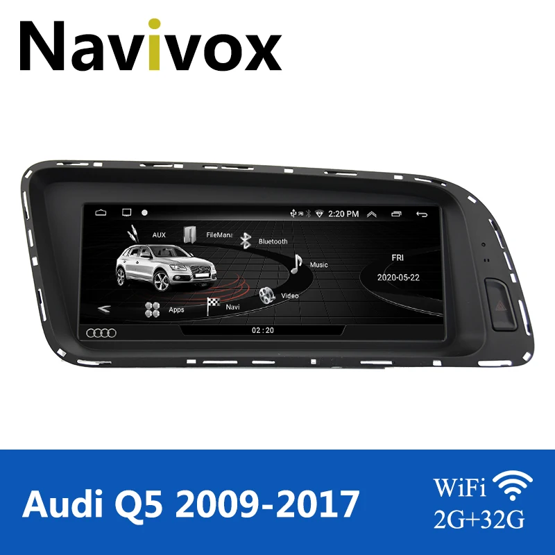 Автомагнитола Navivox мультимедийный плеер на Android 10 с GPS для Audi Q5 2009-2017 функцией Mirror